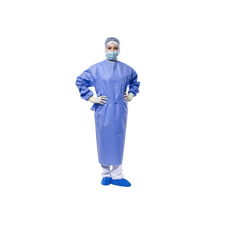 Camice professionale monouso impermeabile 40 gr manica lunga colore blu
