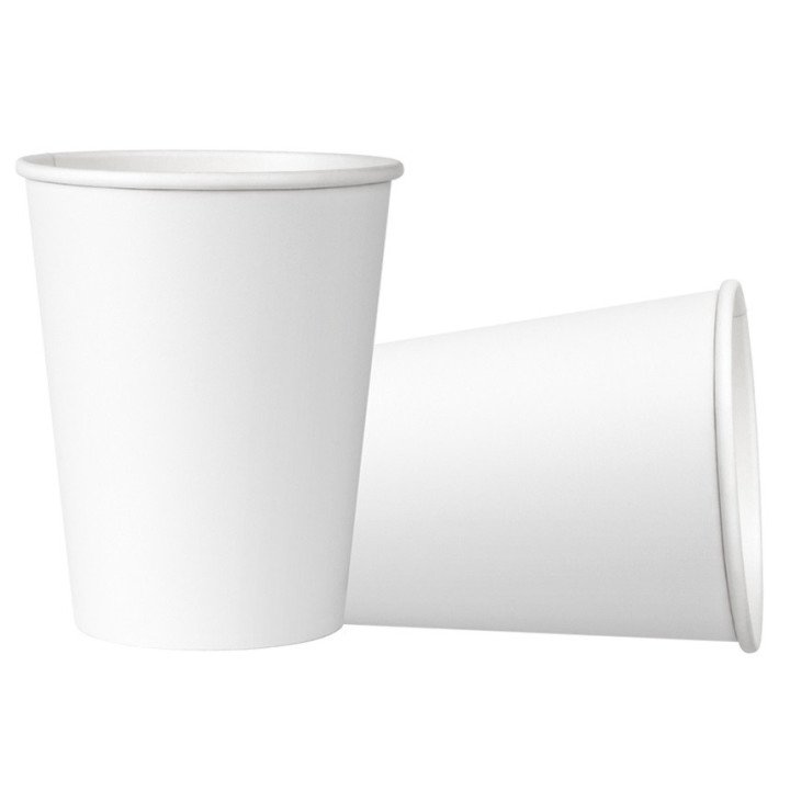 Bicchiere 8oz Carta + PE bianco senza personalizzazione ø80mm