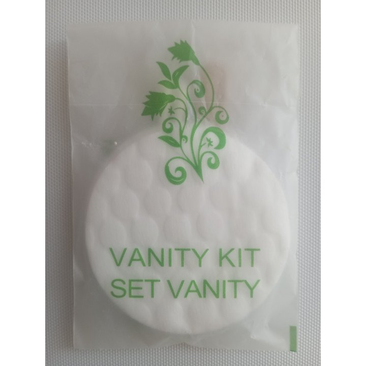 Premium vanity set in bustina biodegradable per cortesia in alberghi