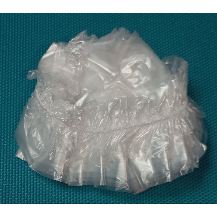 Bonnet douche polyéthylène transparent (une boîte kraft)