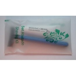 set afeitado con crema y cuchilla premium