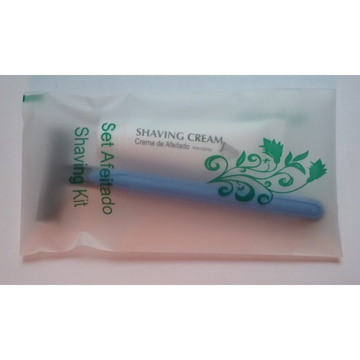 Set barbear com aparelho de 2 lâminas e creme tubo 10 gr