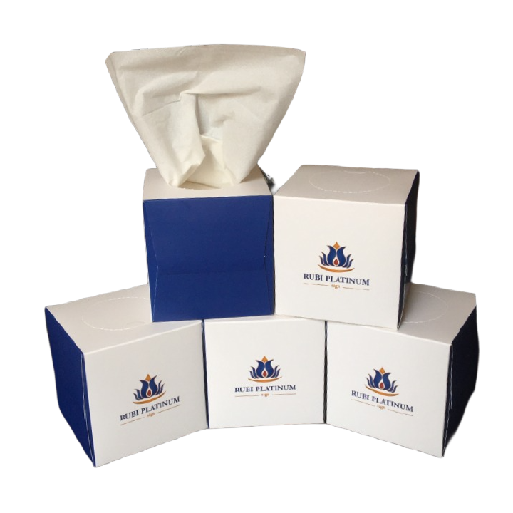 Cellulose tissues in dispenser box for hotel, bar, restaurants