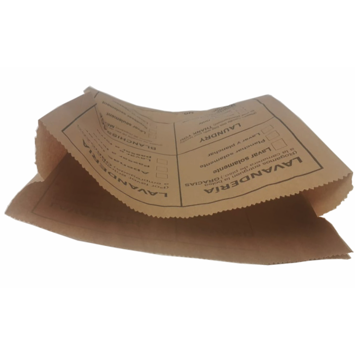sac à linge chambre hôtel en papier kraft
