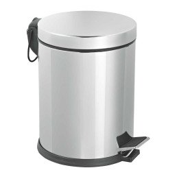 Pattumiera inox pedale 5 litri bagno hotel | acciaio inox 430