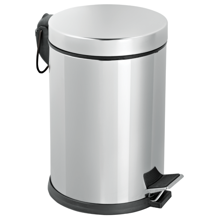 Papelera Acero Pedal 8 litros con tapa para equipamiento baño