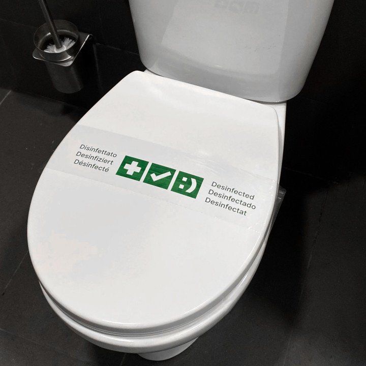 Striscia igiene garanzia WC disinfettato