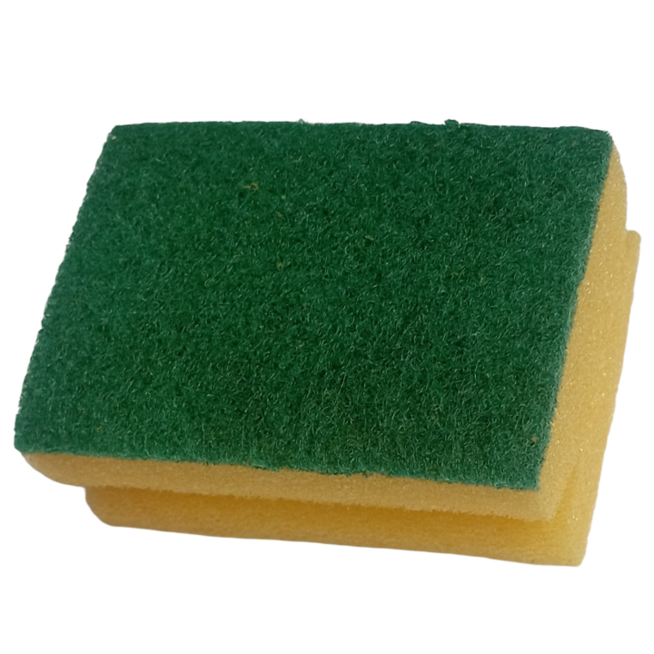 Nail-saving sponge scrubber for kitchen cleaning in tourist apartments