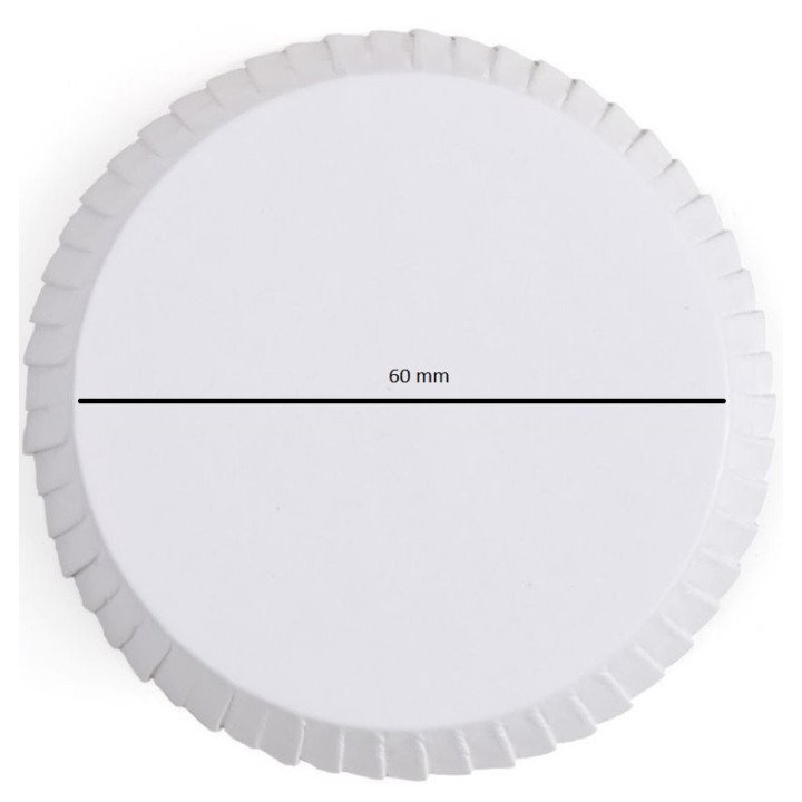 Copribicchieri, cartone, 60 mm, materiale di consumo per hotel