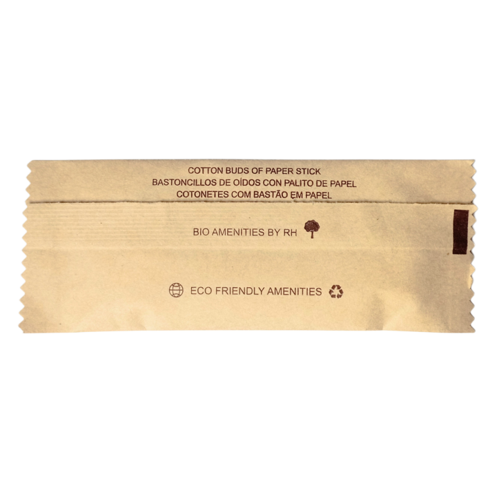 Coton-tiges biodégradables en papier flow-pack des produits d'accueil durables