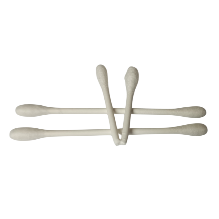 Biodegradable cotton swabs in flow-pack paper for sustainable amenities