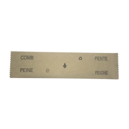 Biodegradable comb in recycled paper bag for hotels