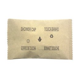 Touca de banho biodegradável para acolhimento hotel