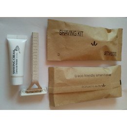 Kit de rasage biodégrable en sachet kraft