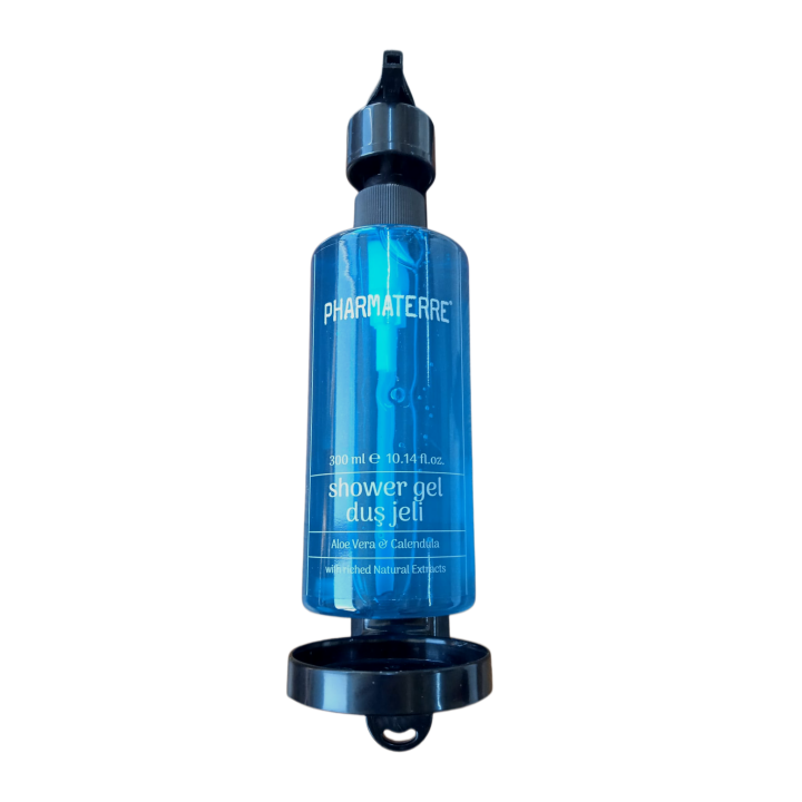 Amenities bottle dispenser for wall mounting in hotel bathrooms