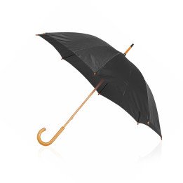 Ombrello in poliestere con manico e asta in legno per alberghi, merchandising