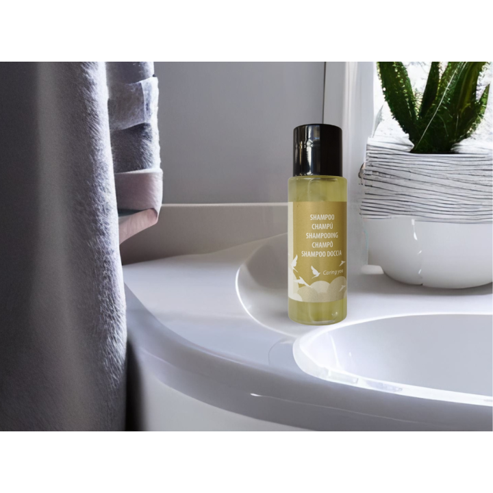 Shampoing hôtel d'articles de toilette de bon marché- bouteille 20 ml