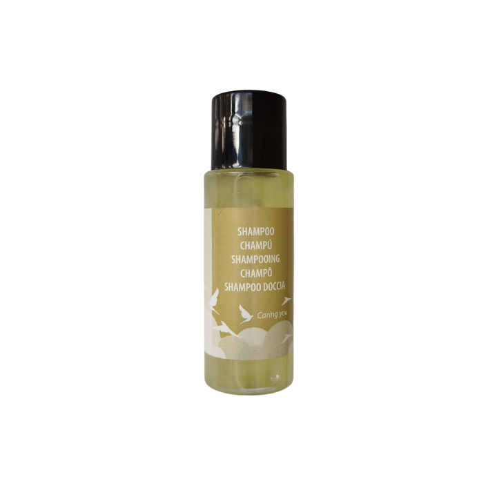 Champô de hotel em frasco de 20 ml de produtos baratos de banho
