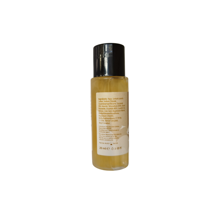 Amenities of gel body wash for hotel bathrooms in a 20 ml bottle