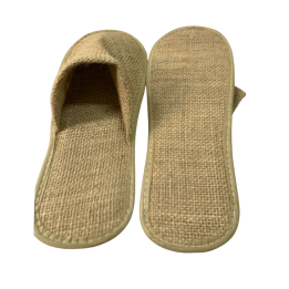 Chaussons biodégradables écologiques de jute naturel pour hôtellerie