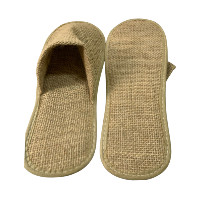 Chaussons biodégradables écologiques de jute naturel pour hôtellerie