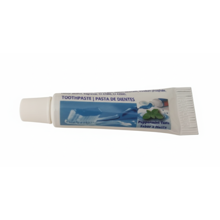 Dental kit of toothbrush and paste as hotel gift for bathroom amenities