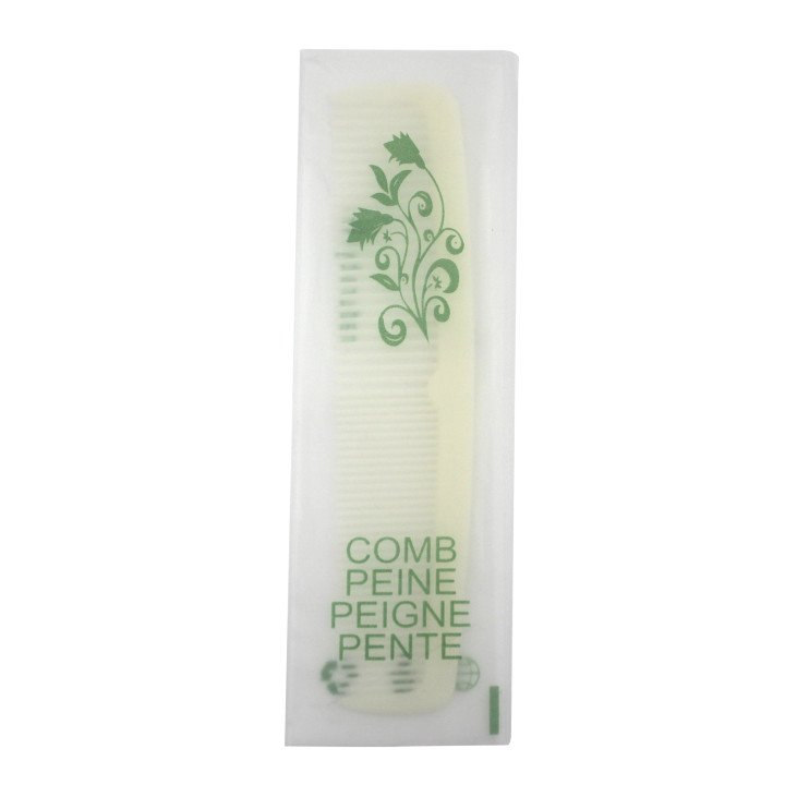 Peigne bio en sachet bio de produits hôtellerie