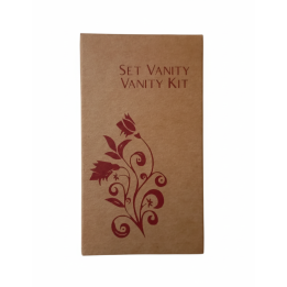 Vanity kit with cotton discs, cotton buds, nail file for hotel amenities