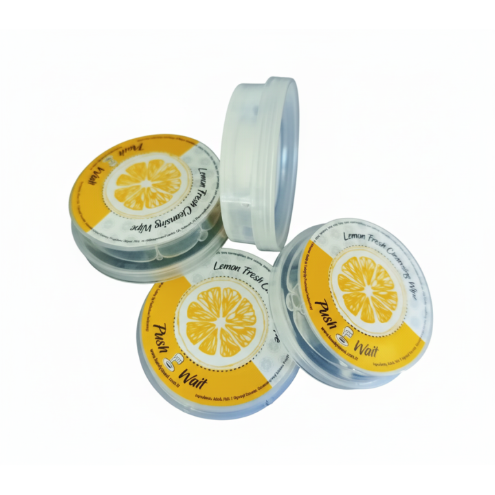 PushClean Compressed Wipe Lemon Scent | Catering Hygiene