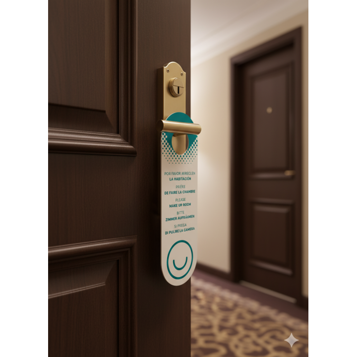 Appendi-porta dell'hotel, Do Not Disturb DND, design moderno e inclusivo