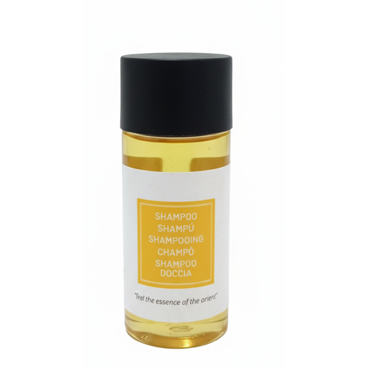 Shampoing hôtel 40 ml Amber & Argan | Amenities de luxe à l’essence orientale