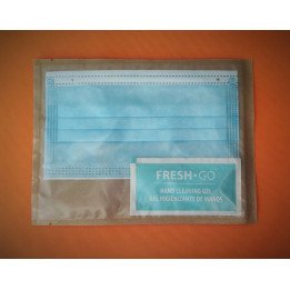 kit proteção higiene com máscara e gel