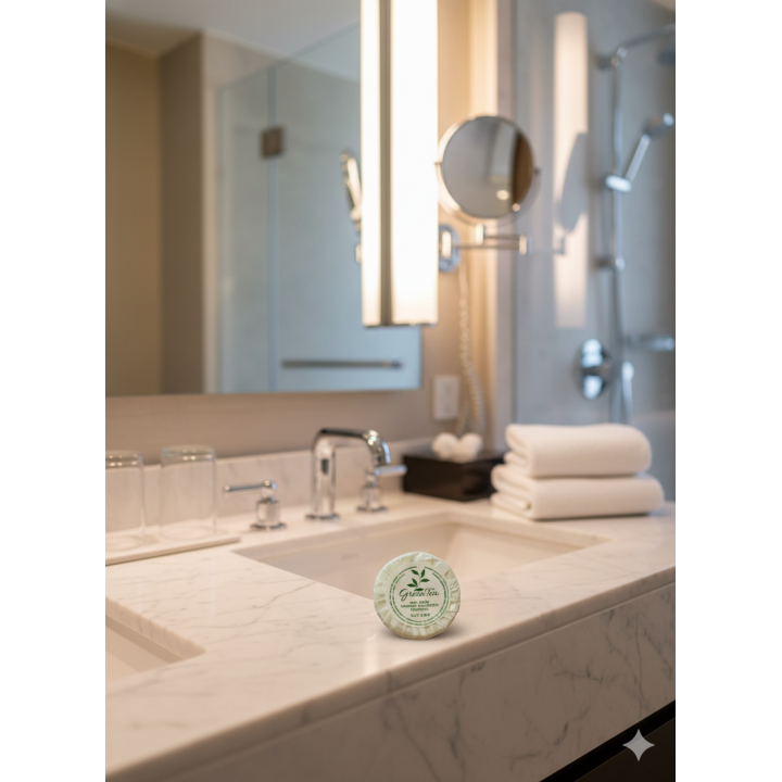 Saponetta plissettata bagno albergo