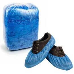 Waterproof disposable plastic shoe covers for any hygiene space working area