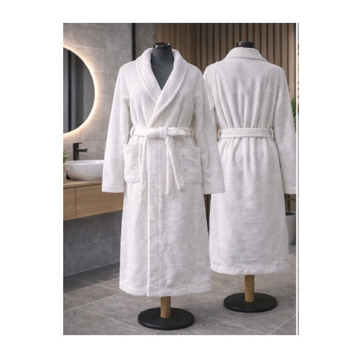 Peignoir en coton éponge brodé personnalisé SPA
