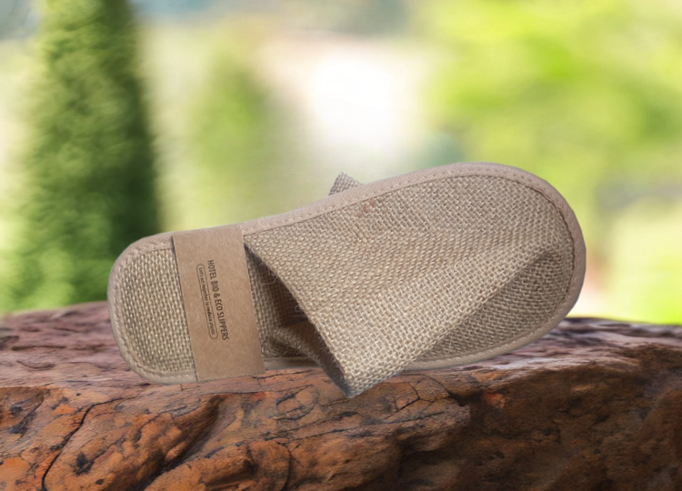 Natural Organic Cotton & Jute Hotel Slippers | RH Hotel Amenities