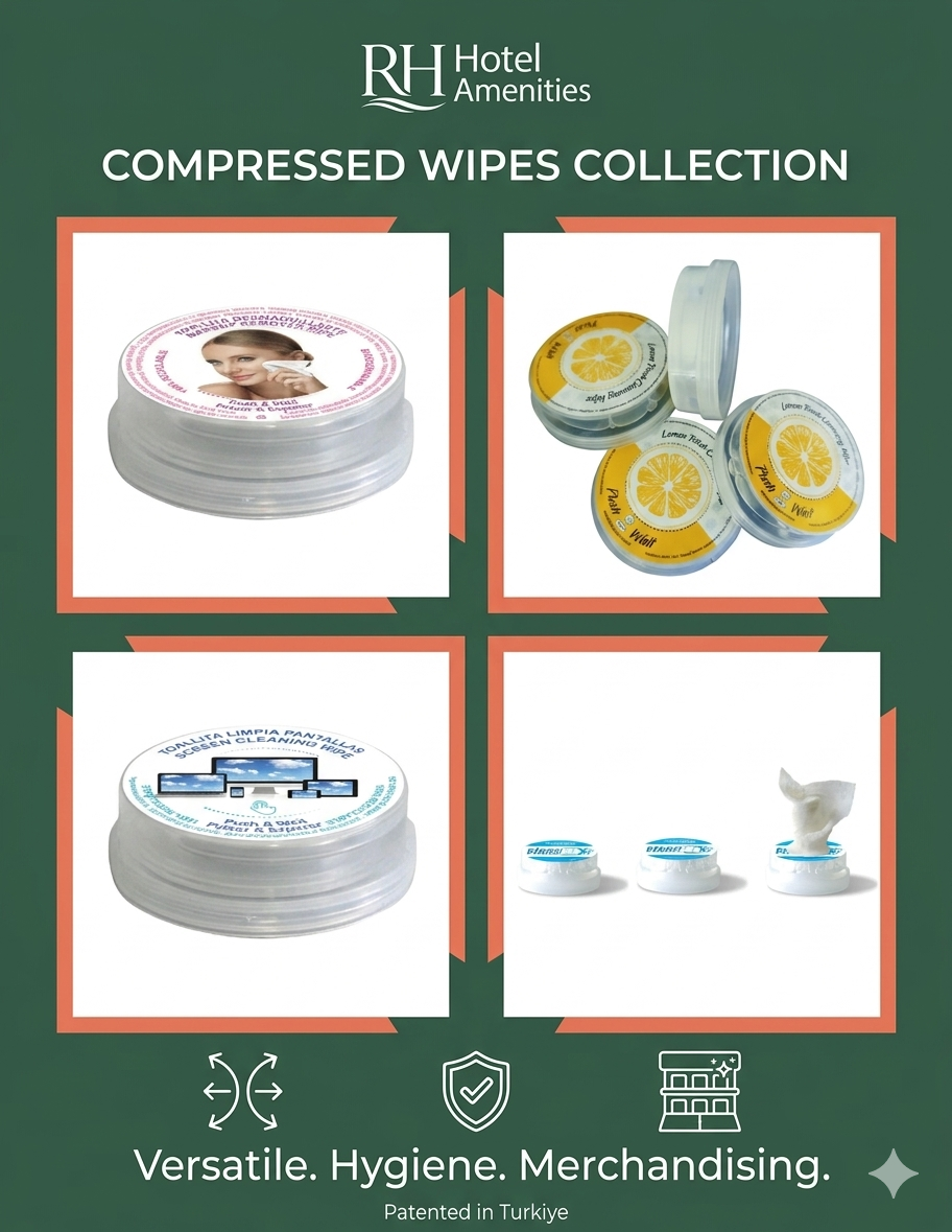 Compressed Towelette Pushclean for Hand Hygene Sanitizing