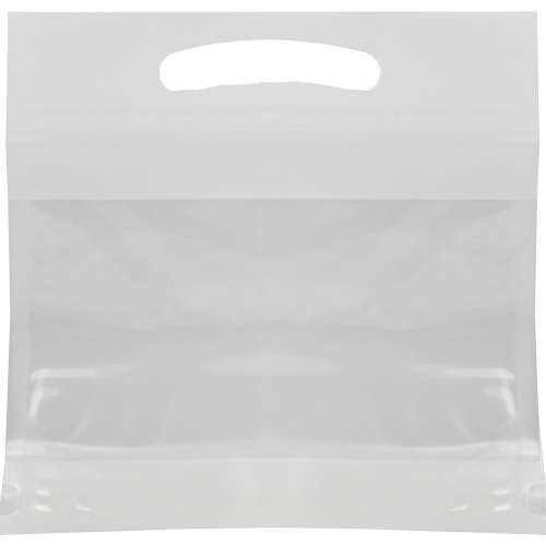 Translucent toiletry bag with handle